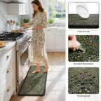 Collive Anti Fatigue Kitchen Mats Dark Green Kitchen Rug Non Slip, 20"x39" - Image 6