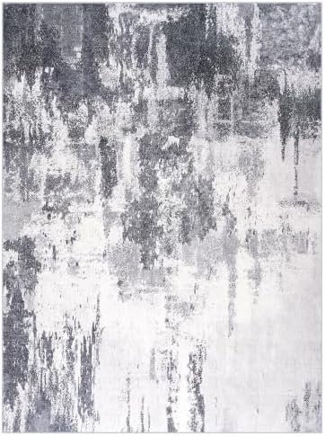 Area Rug 4x6 Dark Grey Rug Washable Boho Rugs Non Slip Low Pile Abstract Small Carpet for Entryway, Bedroom, Kitchen, Classroom, Kids Room, Office, Dorm, Dining Room - Image 7