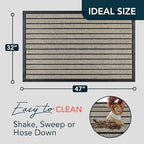 ubdyo Extra Durable Door Mat Outside Entrance (47" x 32", Bright Beige) - Image 2