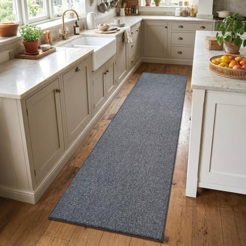 2x6 Grey Blue/White Runner Rug Washable Non-Slip for Kitchen Hallway by Unknown