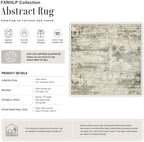 Area Rug Living Room: 8x8 Modern Washable Soft Carpet Ash Brown - Image 2