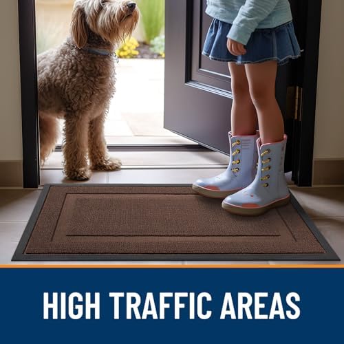 OLANLY Front Door Mat Outside 35x23, All-Season Heavy-Duty Rubber Doormat - Image 6