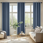 MIULEE Blackout Curtains for Bedroom 2 Panels 40 x 80 Inch Long Stone Blue - Image 6