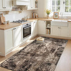 Entryway Rug 3x6 Brown Bedroom Area Rug Washable Non Slip Abstract Boho Rugs for Indoor Entry, Kitchen, Classroom, Bathroom, Kids Girls Room, Office, College Dorm Small Carpet - Image 3