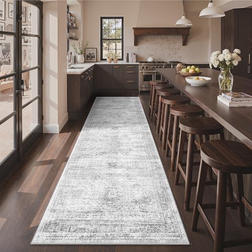 3x10 Runner Rug Non Slip,Washable Hallway Runner Rug,Grey - Image 5