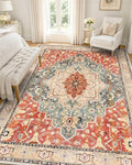OLANLY 5x8 Washable Area Rug, Soft Non Slip Carpet for Bedroom Living Room by OLANLY