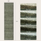 3' X 12' Area Rugs for Hallways, Green Washable Non-Slip Kitchen Runner Rug - Image 2
