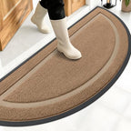 OLANLY Half Circle Front Door Mat Outside 71x23 All-Season Rubber Doormat by OLANLY