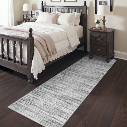 2x8 Runner Rug Non Slip,Washable Hallway Runner Rug,Grey - Image 4