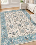 OLANLY 4x6 Washable Area Rug, Soft Non Slip Carpet for Bedroom Living Room by OLANLY