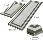 Mattitude Kitchen Mats Set of 2,Cushioned Anti-Fatigue Non-Skid Rug Sets - Image 3