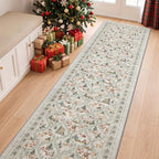 2x8 Christmas Runner Rug for Hallway,Washable Kitchen Rug,Grey - Image 5