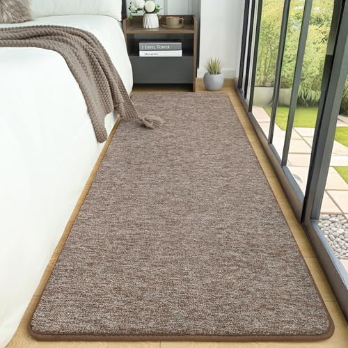 AROGAN 2x6 Runner Rug for Hallway, Long Runner Rugs Non Slip, Matte Brown - Image 3