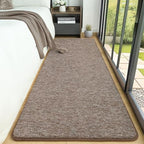 AROGAN 2x6 Runner Rug for Hallway, Long Runner Rugs Non Slip, Matte Brown - Image 3