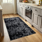 3x5 Tie-dye Dark Grey Area Rug Washable Non-Slip Soft for Bedroom Kitchen - Image 2
