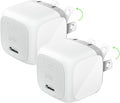 Belkin USB C Charger Block 20W (2 Pack), Fast Charging Block, Type C Wall Charger, Compatible with Apple iPhone 17, Air, Pro, AirPods,Samsung Galaxy S25, Google Pixel 10, iPad, AirPods, etc - White