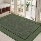 BEQHAUSE Indoor Door Mat 32" x 48", Dirt Trapper Door Mats, Green by BEQHAUSE
