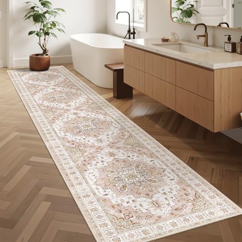 Madane Washable Runner Rugs 2x10 Long for Hallway Kitchen, Pink - Image 3