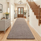 AROGAN 3x8 Runner Rug for Hallway, Long Runner Rugs Non Slip, Matte Brown by AROGANAREARUG