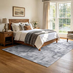 4x6 Tie-dye Light Grey Area Rug Washable Non-Slip for Bedroom Living Room - Image 2