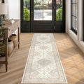 HY HAOYUNLAI Washable 2x8 Ivory Hallway Soft Runner Rug with Rubber Backing by HYHAOYUNLAI