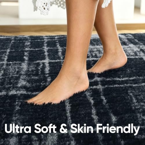 Noahas 6x9 Large Grey Fluffy Soft Area Rug Non-Slip for Living Room Bedroom - Image 5