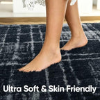 Noahas 2x8 Grey Fluffy Soft Runner Rug Non-Slip for Bedroom Dorm Hallway - Image 5