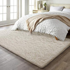 Ophanie 5x7 Area Rugs for Living Room Ivory, Fluffy Shag Large Fuzzy Plush Soft Rug, Shaggy Floor Big Carpets for Bedroom Nursery, Kids Home Decor Aesthetic with Over 99 pcs Pile fibers - Image 3