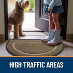 OLANLY Half Circle Front Door Mat Outside 59x23 All-Season Rubber Doormat - Image 7