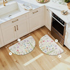 KIMODE Anti Fatigue Kitchen Mats for Floor,Half Moon Kitchen Rugs Sets of 2 - Image 2
