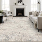 8x10 Area Rug Living Room: Modern Washable Soft Carpet Brown Beige by FXRHLP