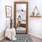 Washable 2x3 Runner Rug for Entryway: Easy-Clean Carpet with Non-Slip Backing for Bedroom Kitchen Stain-Resistant Shedding-Free Floor Mat – Perfect for High-Traffic Areas with Pets (2x3,Floral/Blue) - Image 3