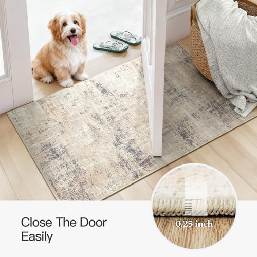 2x3 Area Rugs for Entryway Bathroom, Gold Abstract Kitchen Mats for Floor - Image 6