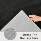 3x5 Black Solid Area Rug Washable Non-Slip Soft Thin for Bedroom Kitchen - Image 6