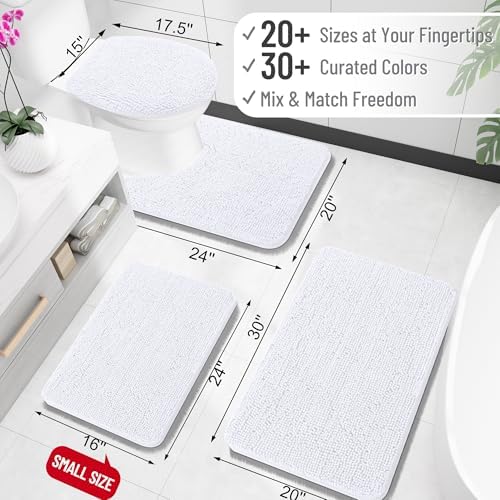 OLANLY Bathroom Rugs 30x20, Extra Soft Absorbent Chenille Bath Rugs - Image 2