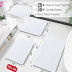 OLANLY Bathroom Rugs 30x20, Extra Soft Absorbent Chenille Bath Rugs - Image 2