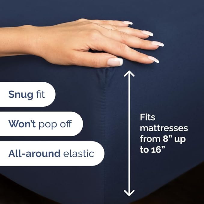 Full XL Bed Sheets - Extra Long Extended Full Sheet – Luxurious, Easy-Fit Sheet Set - Fits between 8” to 16" Deep Pockets, 54" x 80" for Full XL Mattresses - Ideal for Extra Long Full Beds