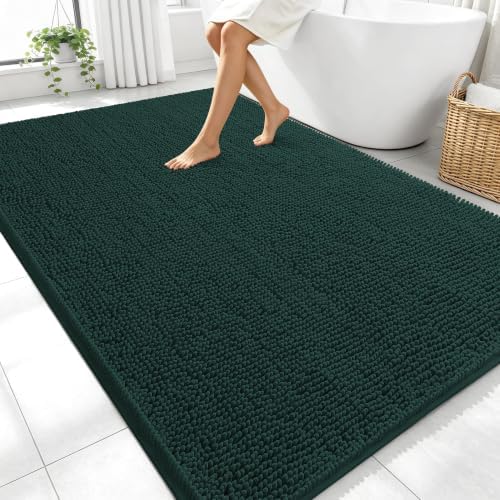 OLANLY Large Bathroom Rugs 70x46, Extra Soft Absorbent Chenille Bath Rugs by OLANLY