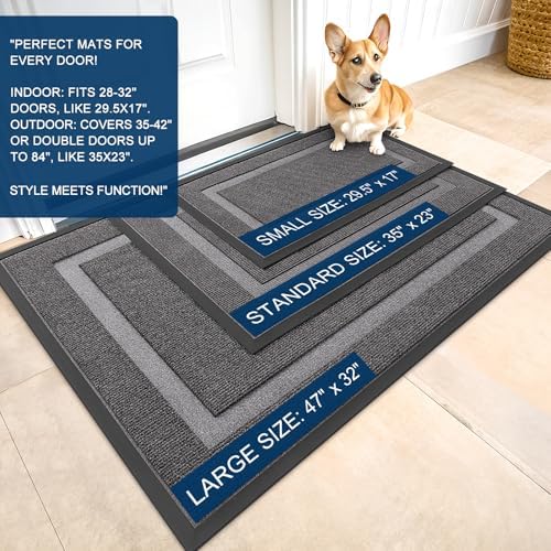 OLANLY Front Door Mat Outside 71x23, All-Season Heavy-Duty Rubber Doormat - Image 2