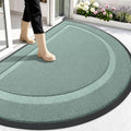 OLANLY Half Circle Front Door Mat Outside 59x34 All-Season Rubber Doormat by OLANLY