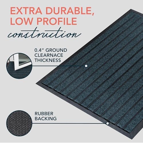 ubdyo Extra Durable Door Mat Outside Entrance (47" x 32", Bright Blue) - Image 4