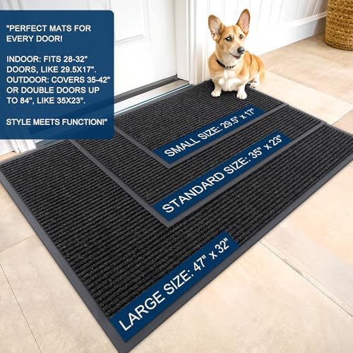 OLANLY Front Door Mat 59x34, Waterproof Heavy-Duty Indoor Outdoor Doormat - Image 2