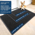 OLANLY Front Door Mat 59x34, Waterproof Heavy-Duty Indoor Outdoor Doormat - Image 2
