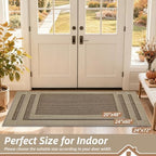BEQHAUSE Indoor Door Mat 20" x 48", Dirt Trapper Door Mats, Taupe - Image 2