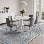 5x7 Area Rug for Living Room Bedroom, Non-Slip Washable Grey Carpet - Image 3