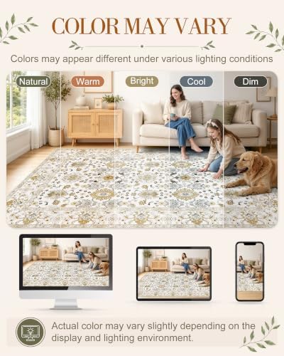 OLANLY 2x3 Washable Small Rug Non Slip Indoor Door Mat for Entryway Bedside - Image 2