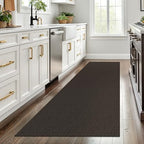 EARTHALL Washable Runner Rug, Non Slip Entry Runner, 3x8 Ft, Taupe/Coffee - Image 5