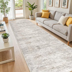 2'6 x 10' Runner Rug Non Slip,Washable Kitchen Rugs,Taupe - Image 3