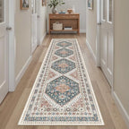 Madane Hallway Runner Rug 2x8 Washable Kitchen Rugs Non-Slip, Navy Blue - Image 4