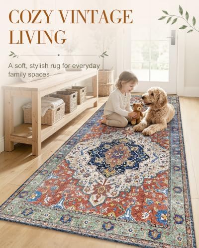 OLANLY 5x8 Washable Area Rug, Soft Non Slip Carpet for Bedroom Living Room - Image 3